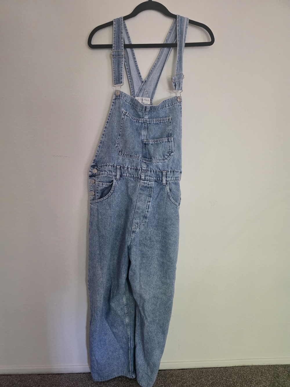 We The Free Light Blue Denim Overalls